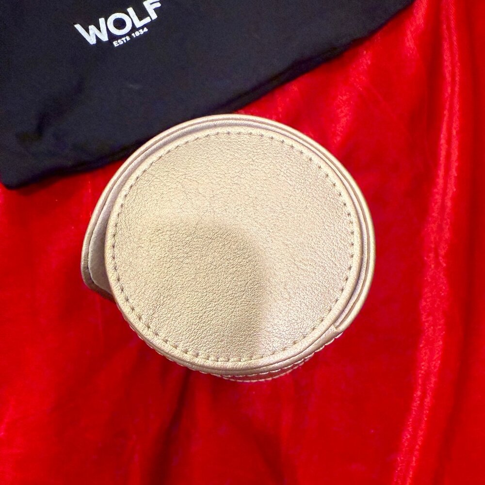 WOLF EST 1834 CHAMPAGNE FINE LEATHER WATCH JEWELRY CASE NEW WITHOUT TAGS (NWOT) - Picture 4 of 12